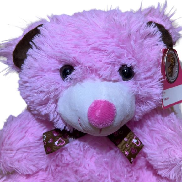 Homerbest Plush 12” Bear‎ Chocolate Scented Pink  Valentines Stuffed Animal Toy - Picture 2 of 9